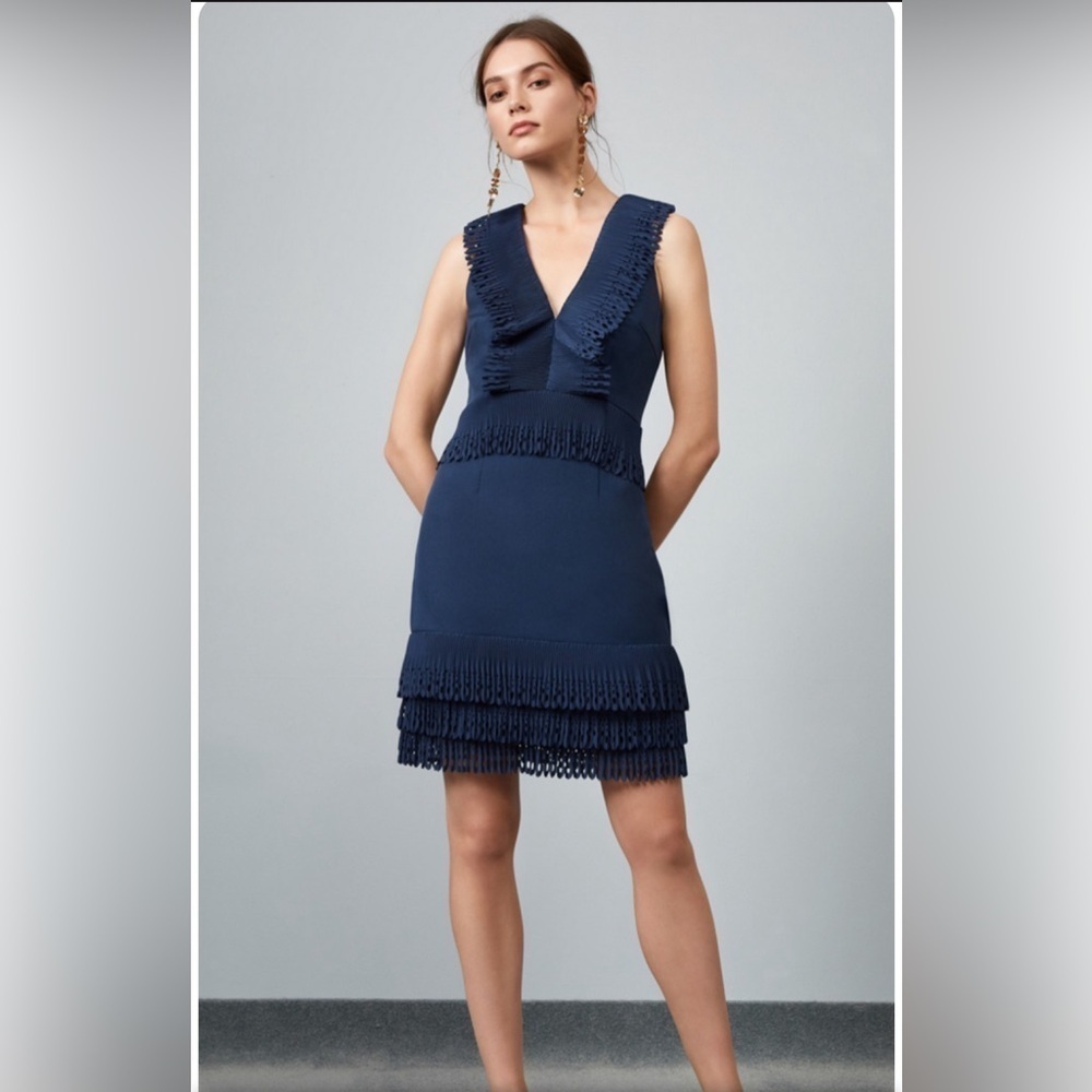 NEW- KEEPSAKE Moonlighters Fringe Sleeveless Dress